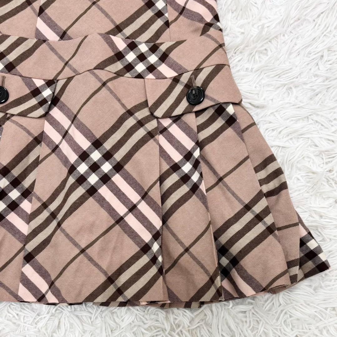 バーバリーブルーレーベル ワンピース ノバチェック フレンチスリーブ