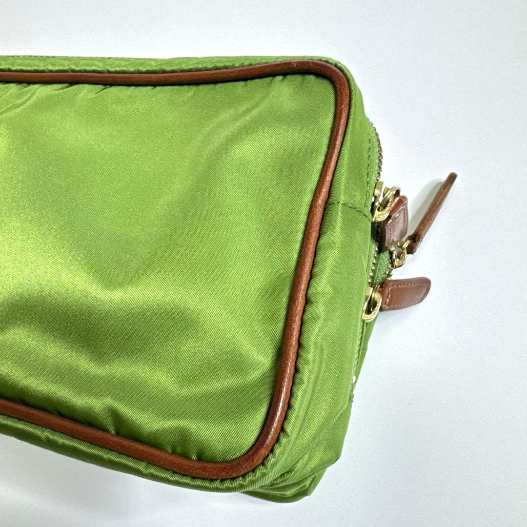 極美品】Felisi フェリージ ナイロンポーチ 719 グリーン - メルカリ