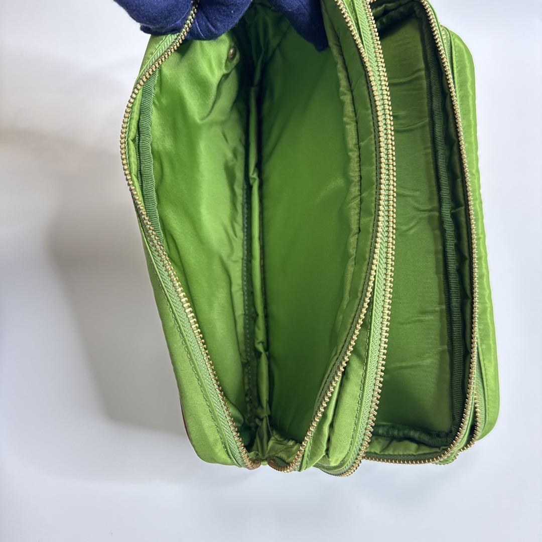 極美品】Felisi フェリージ ナイロンポーチ 719 グリーン - メルカリ