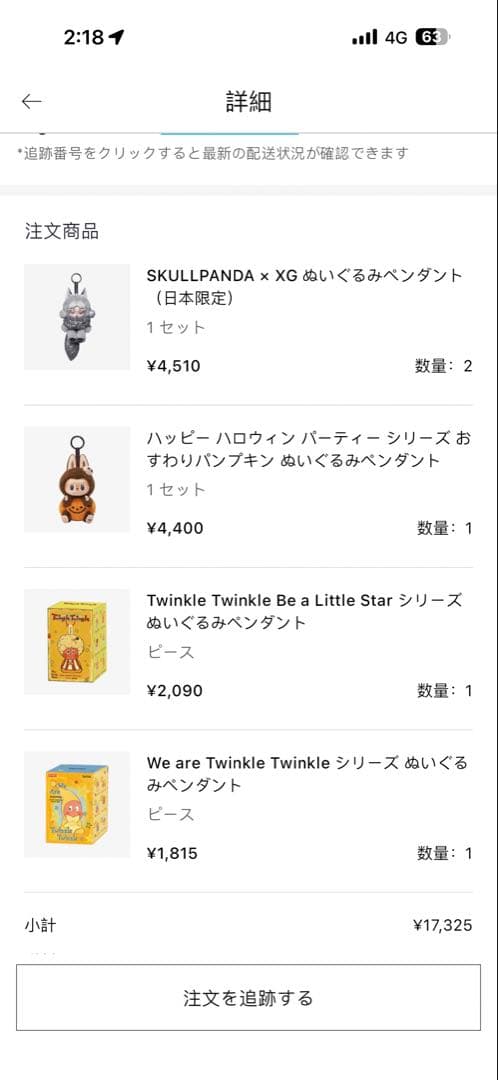 SKULLPANDAxXG ぬいぐるみ ペンダント日本限定