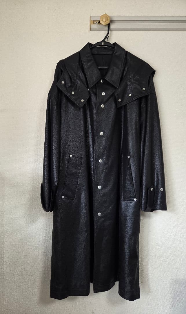 JOHN LAWRENCE SULLIVAN フェイクレザー ロングコート JOHN LAWRENCE SULLIVAN レザーコート 46 ブラック 黒 - メルカリ