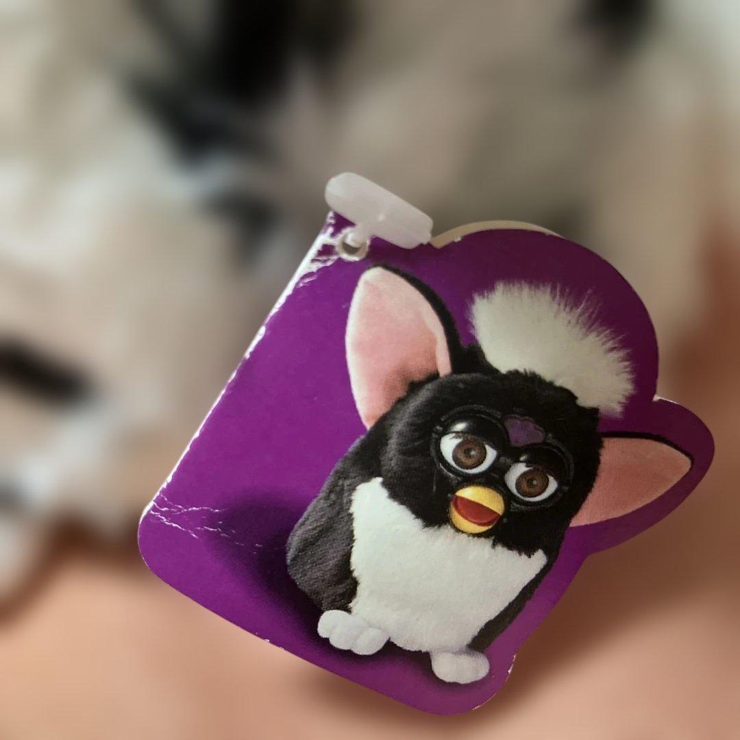 初代ファービー エレクトロニクス英語版 牛柄 瞳ブルー タグ付 1998年