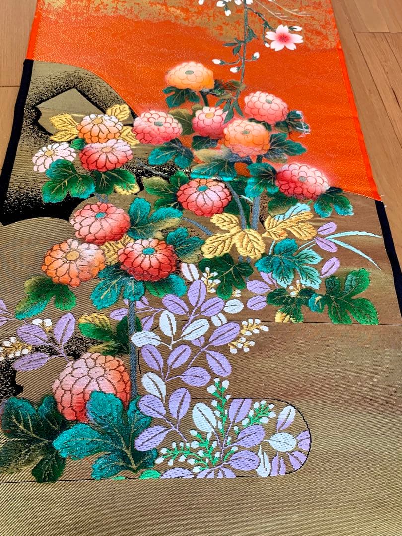 ☆京都発・豪華絢爛・新品 西陣織打掛 鶴 織物・タペストリー！ - メルカリ