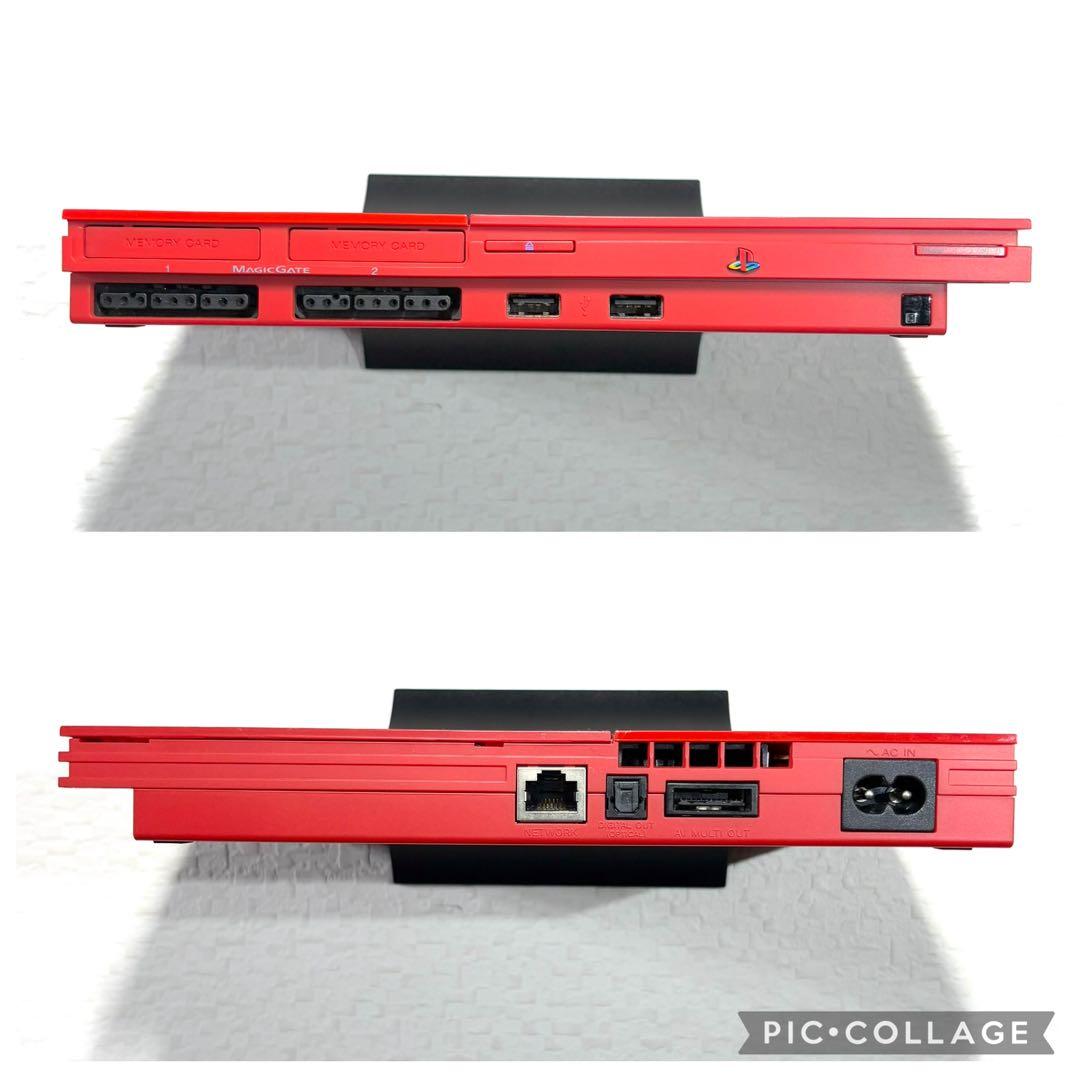 PS2 最終型 シナバーレッドSCPH-90000 【レンズ＋冷却ファン新品