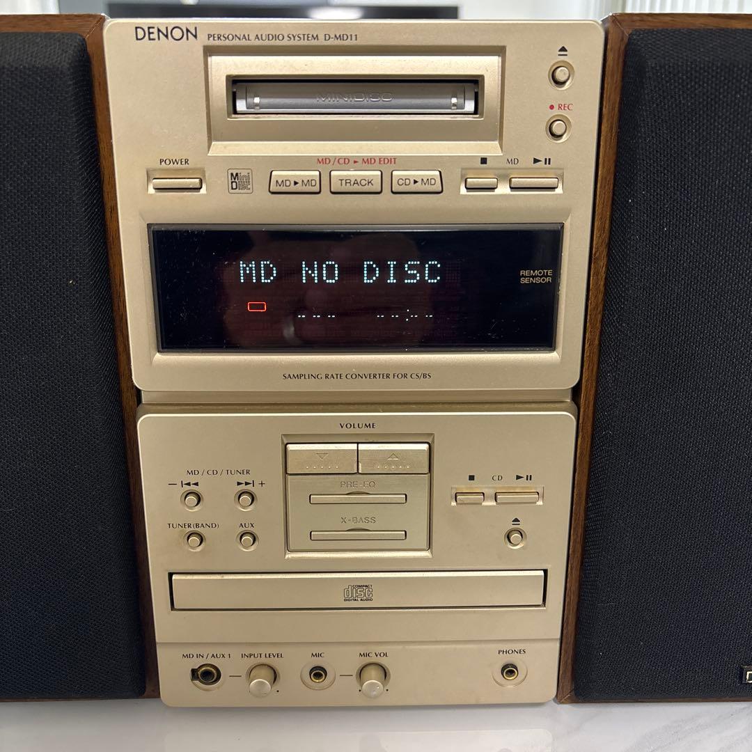DENON D-MD11 ミニコンポ リモコン付き - メルカリ