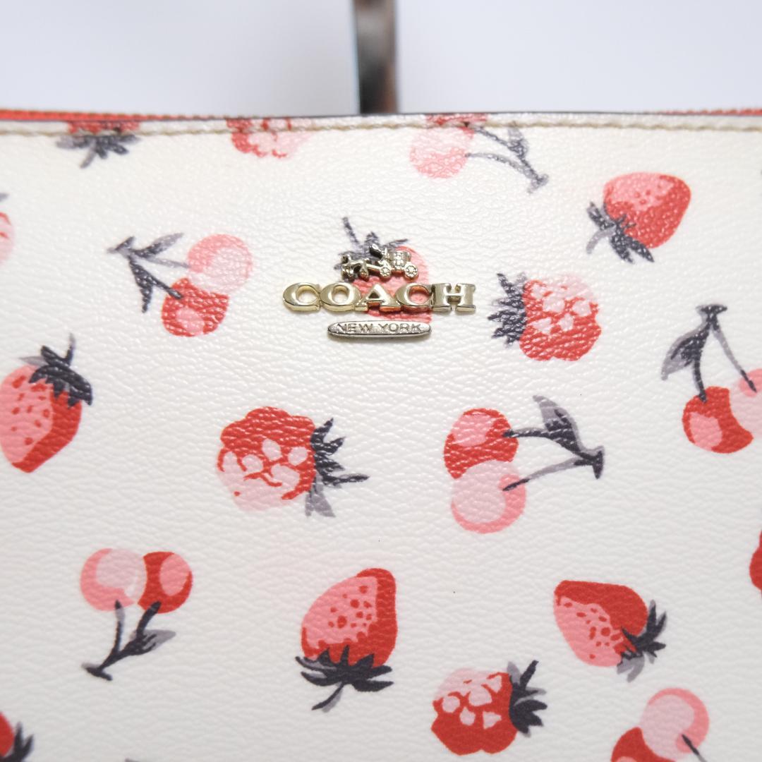 coach Strawberry cherry accessory pouch - メルカリ