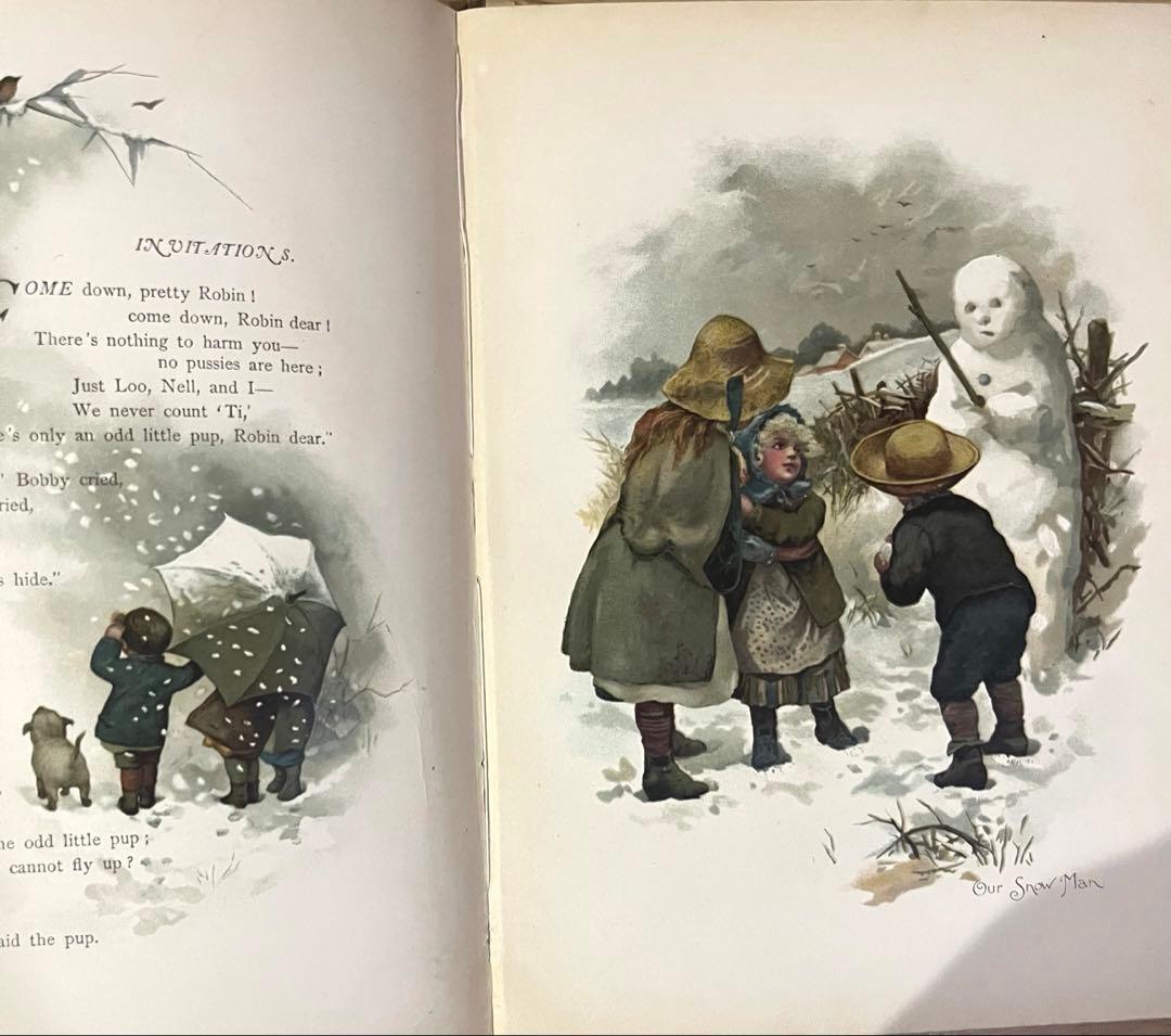 No.409希少 古書 洋書 絵本 児童書 アンティーク ビクトリア 詩集 童謡