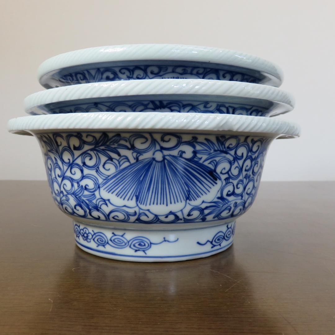 三ッ組 三ッ丼 鉢 丼 松竹梅 山 窯傷あり 江戸後期 - メルカリ