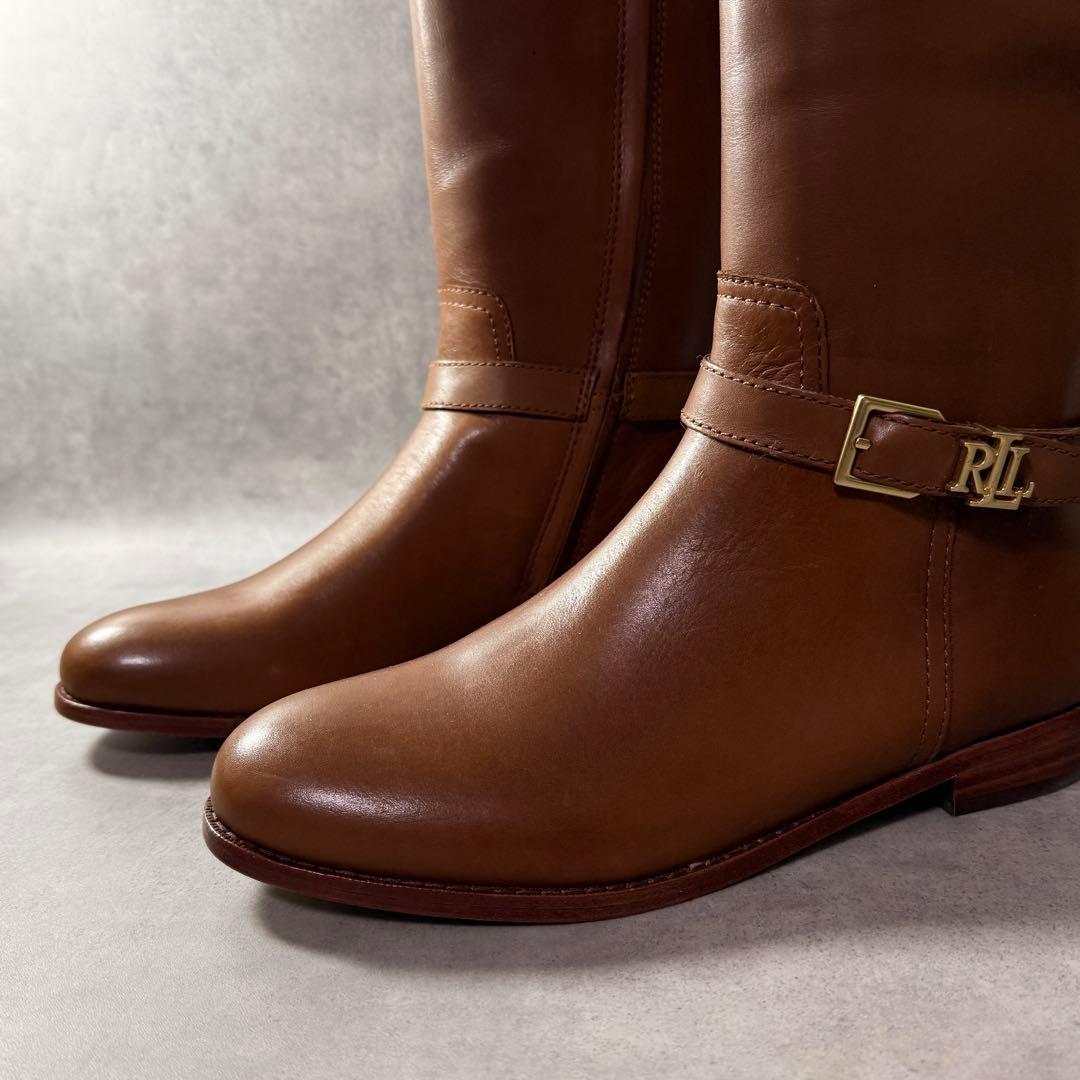 新品✨LAUREN ラルフローレン Brooke Tall 本革 ロングブーツ - メルカリ