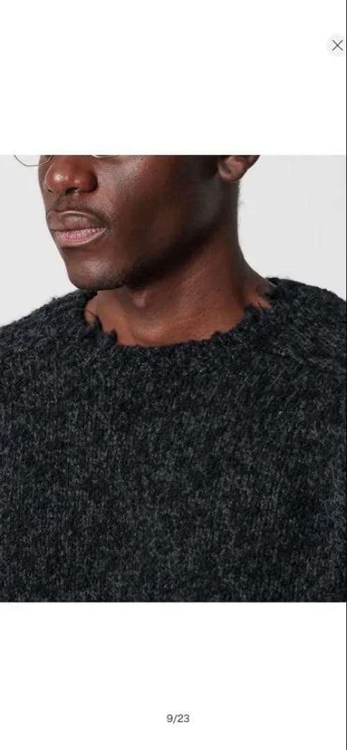 OWNESS ネップ クラッシュ クルーネック ニット - メルカリ