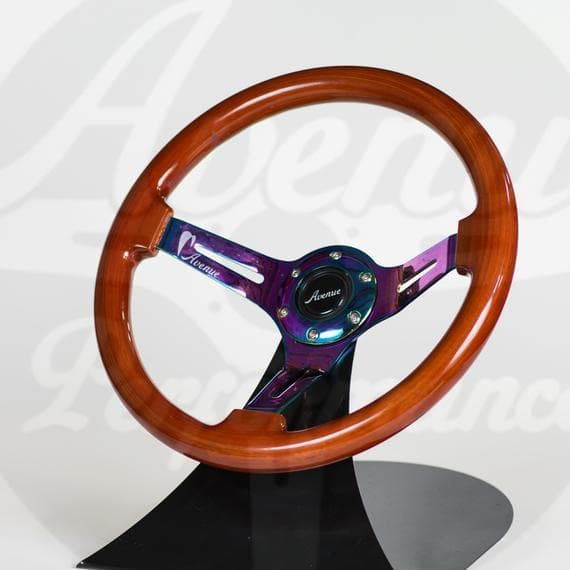 アベニューパフォーマンス ウッドxネオクローム ステアリング USDM