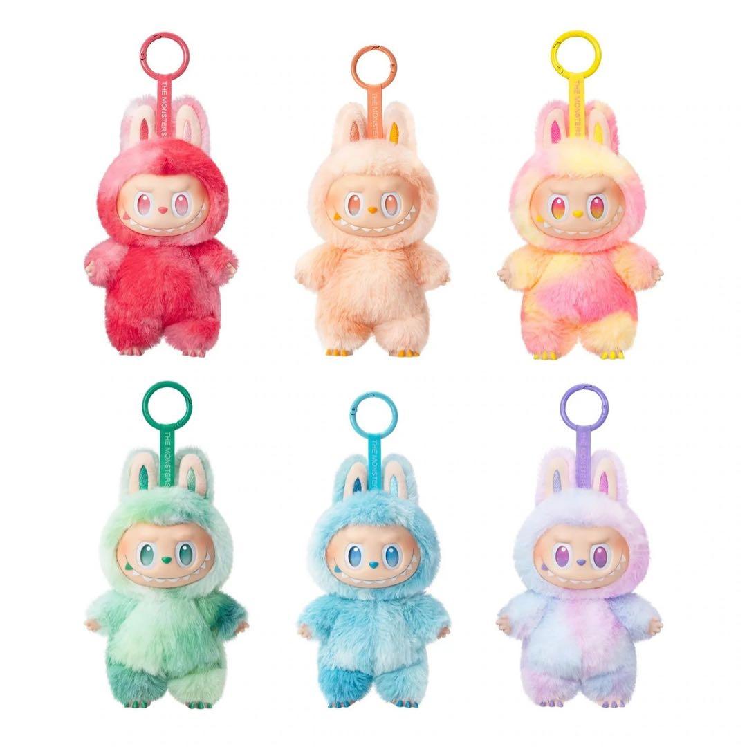 ラブブ　カラフルぬいぐるみマスコットセット ぬいぐるみ7点セット labubu カラフルセット ラブブキーホルダー