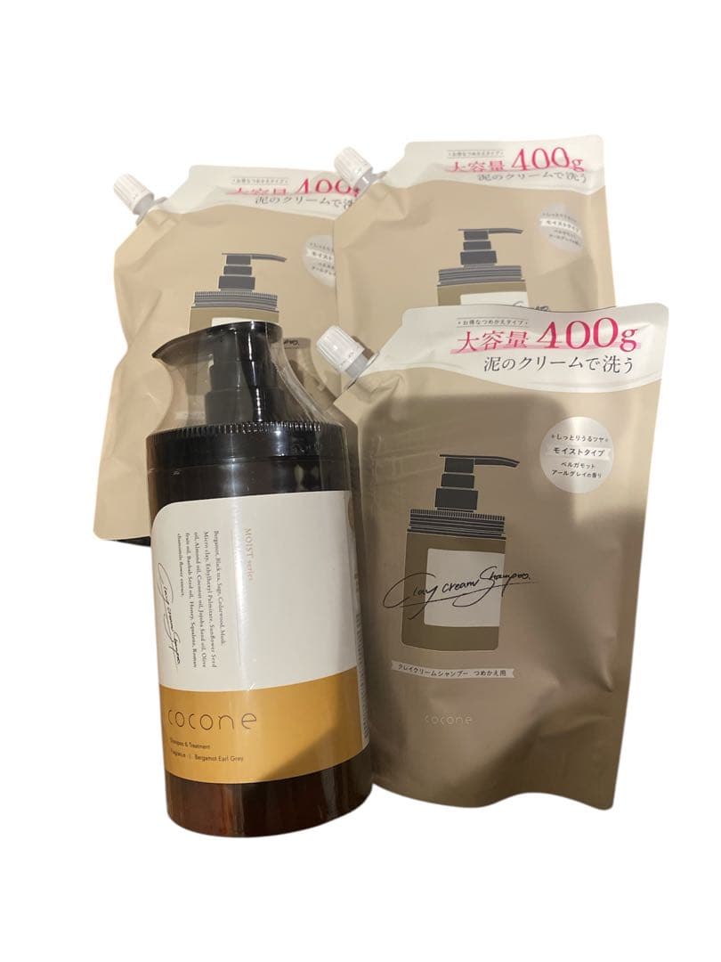 cocone クリームシャンプー 400g 4つセット cocone ココネ クレイクリームシャンプー リペア ホワイトラベンダー 3