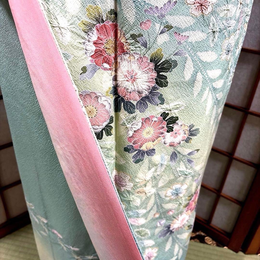 正絹　付け下げ《流れ　辻ヶ花》