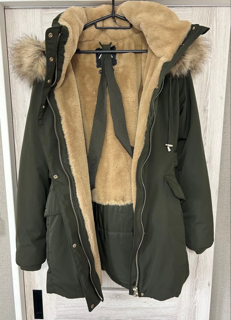 ZARA ファー付きモッズコート Lサイズ ライダース ニット セット売り