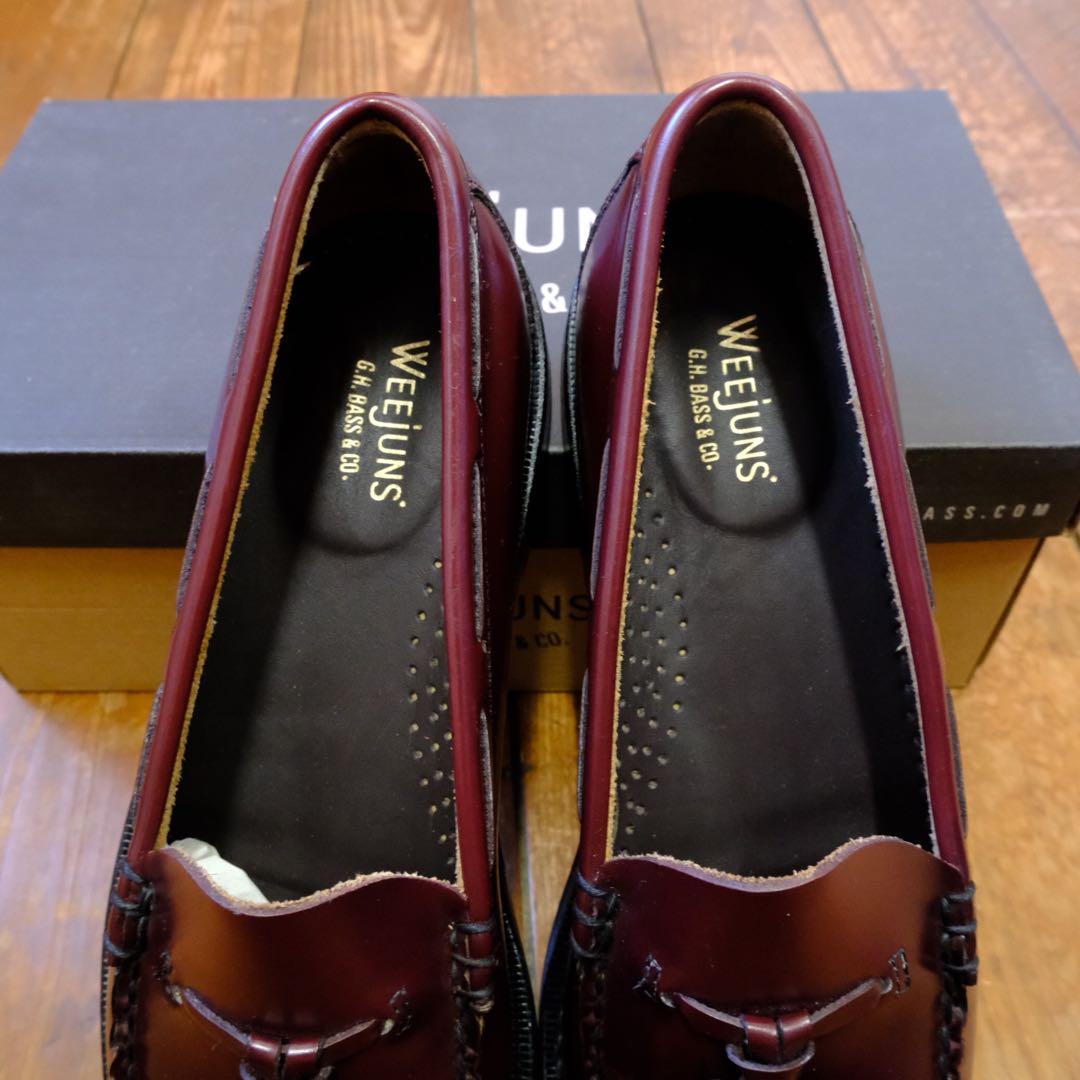 【G.H.BASS】 WEEJUNS バーガンディ タッセルローファー 9.5