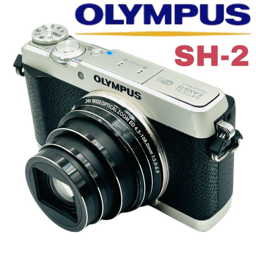 【動作良好】OLYMPUS オリンパス SH-2 コンデジ Wi-Fi対応 オリンパス、「PEN」の外観を踏襲した光学24倍ズーム対応コンデジ