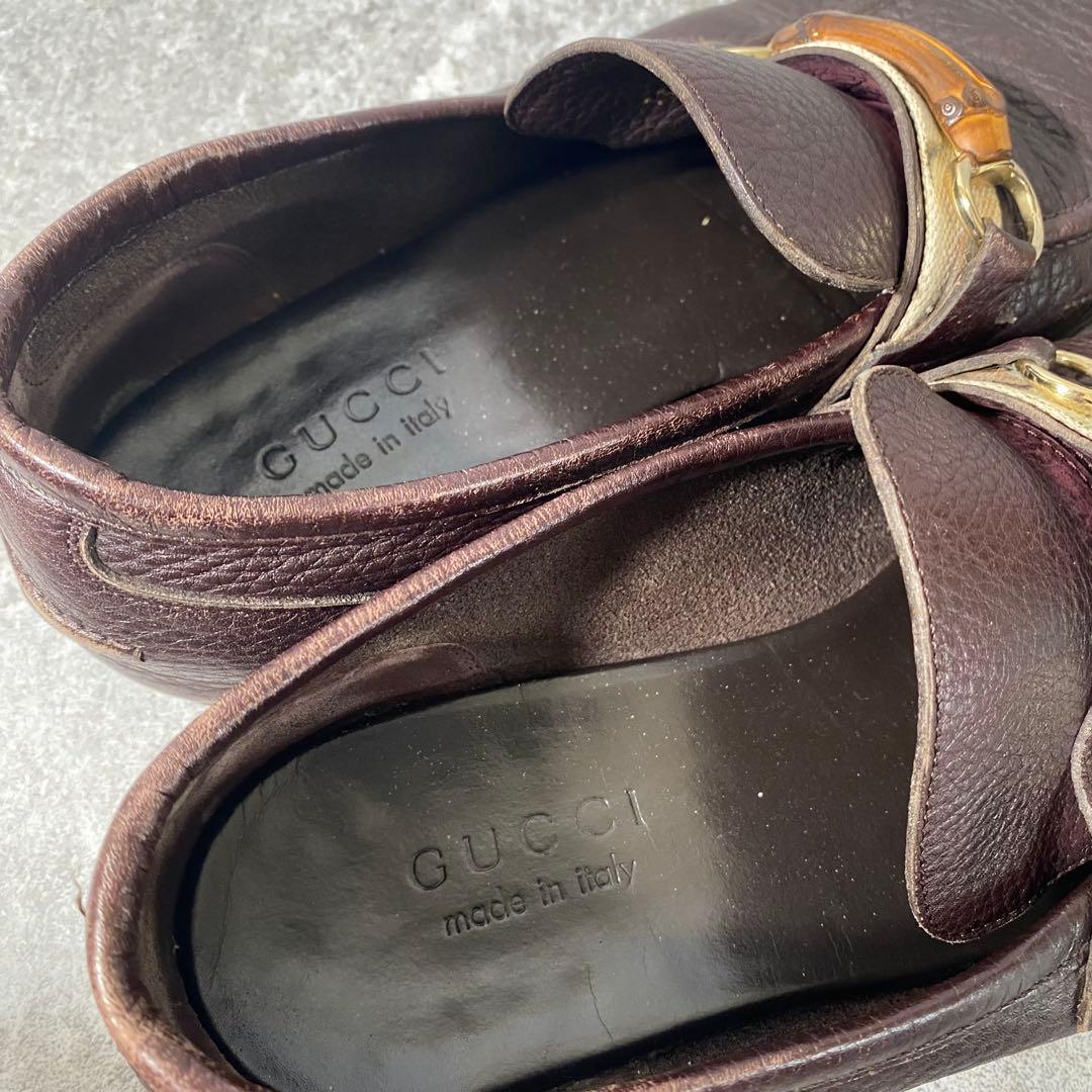 GUCCI ホースビット バンブー ドライビングシューズ ローファー 27cm