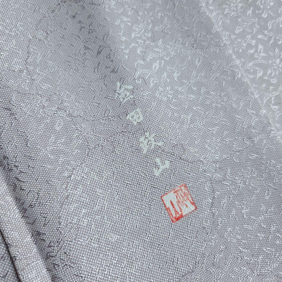 作家物 品のあるシルバーグレー 地紋が美しい雪輪柄の江戸小紋 - メルカリ