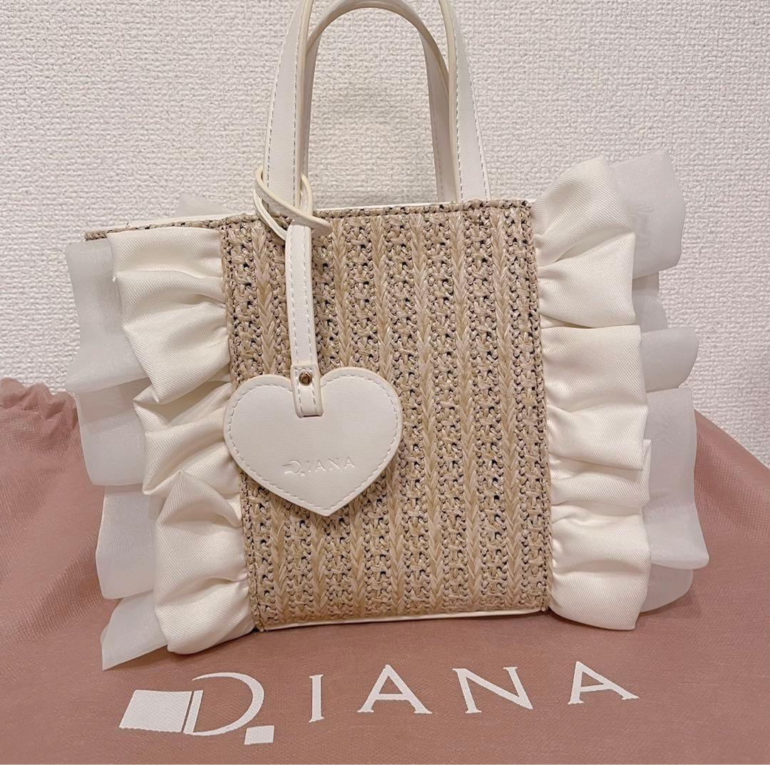 DIANA ダイアナ かごバッグ ハンドバッグ フリルバッグ - メルカリ