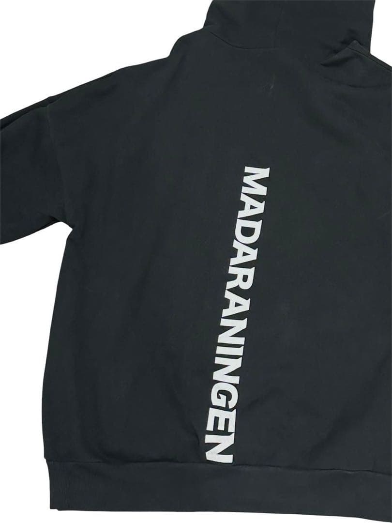 MADARANINGEN マダラニンゲン 猫プリント ブラックパーカー フーディ