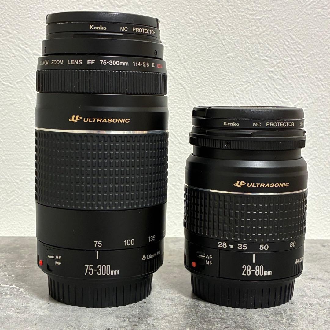 ⭐️美品⭐️キャノン Canon EF75-300, 28-80mm ダブルレンズ Amazon.com : Canon EF 75-300mm f/4-5.6 III Telephoto Zoom Lens for