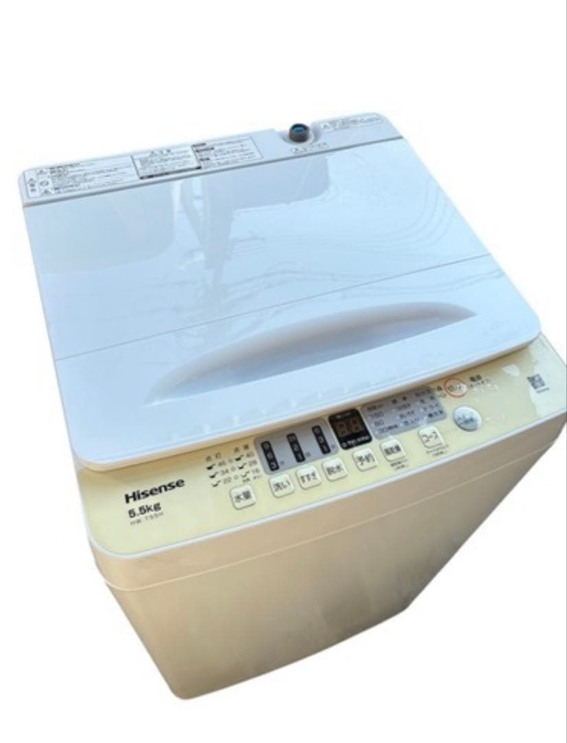 【超美品】ハイセンス 2024年製 縦型洗濯機 5.5kg 丸洗い洗浄済み★
