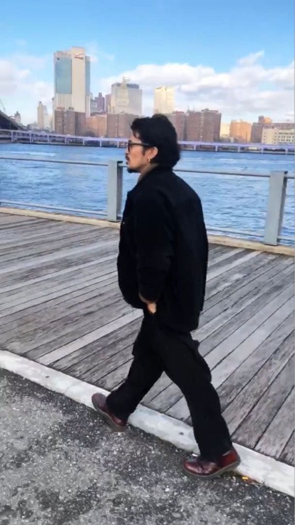 常田大希着用】ドクターマーチン ワインレッド VEGAN 3ホール ボルドー