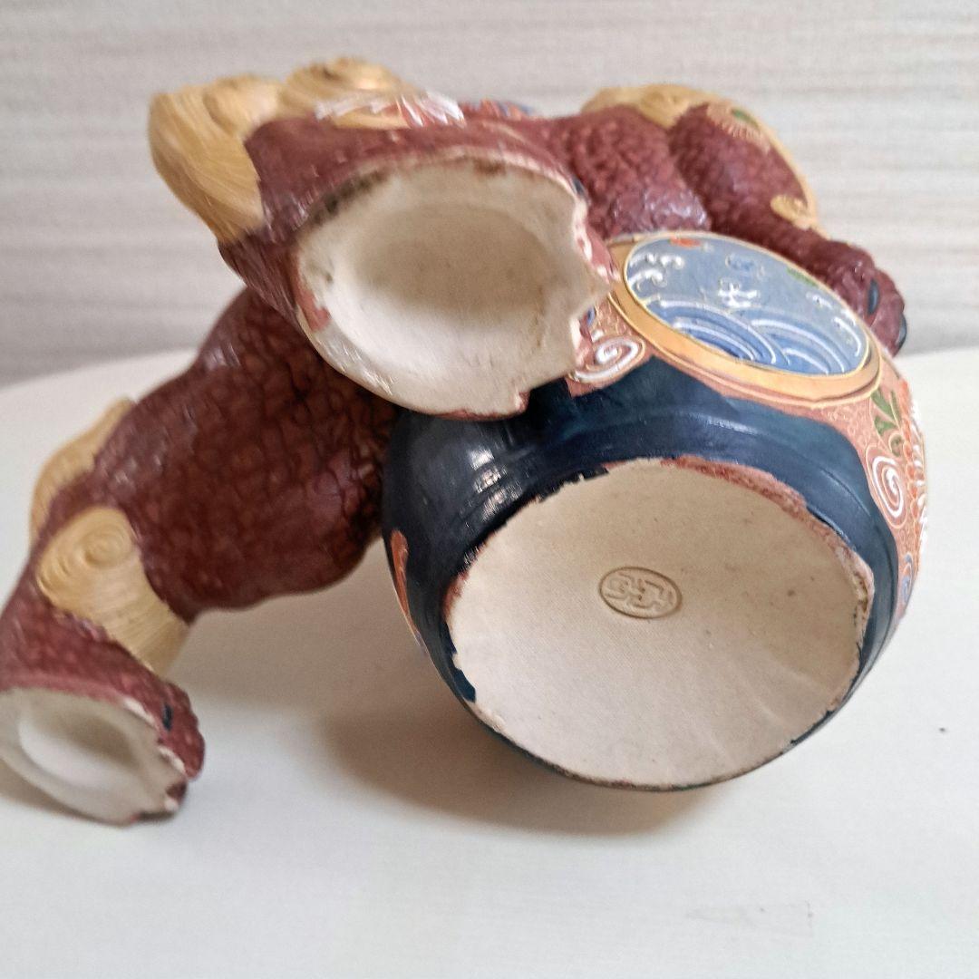 九谷焼 玉乗り 獅子 狛犬シーサー 置物 風水 開運 魔除け 縁起物