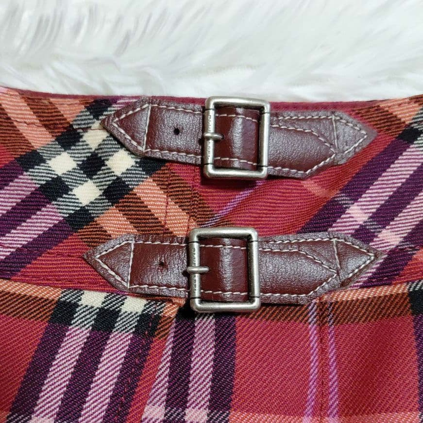 未使用級✨バーバリーブルーレーベル スカート プリーツ ノバチェック