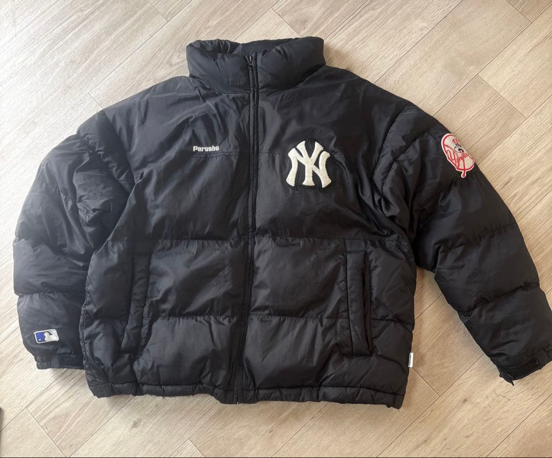Perushu（ペルーシュ） MLB コラボ 中綿ブルゾン ブラック M - メルカリ