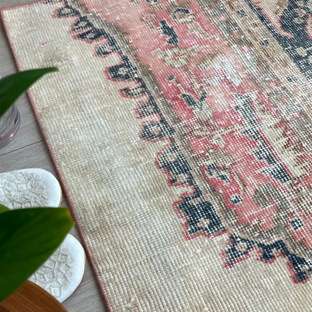 ペールミルキー✳︎62×147✳︎ピンク ライン深ブルー トルコ