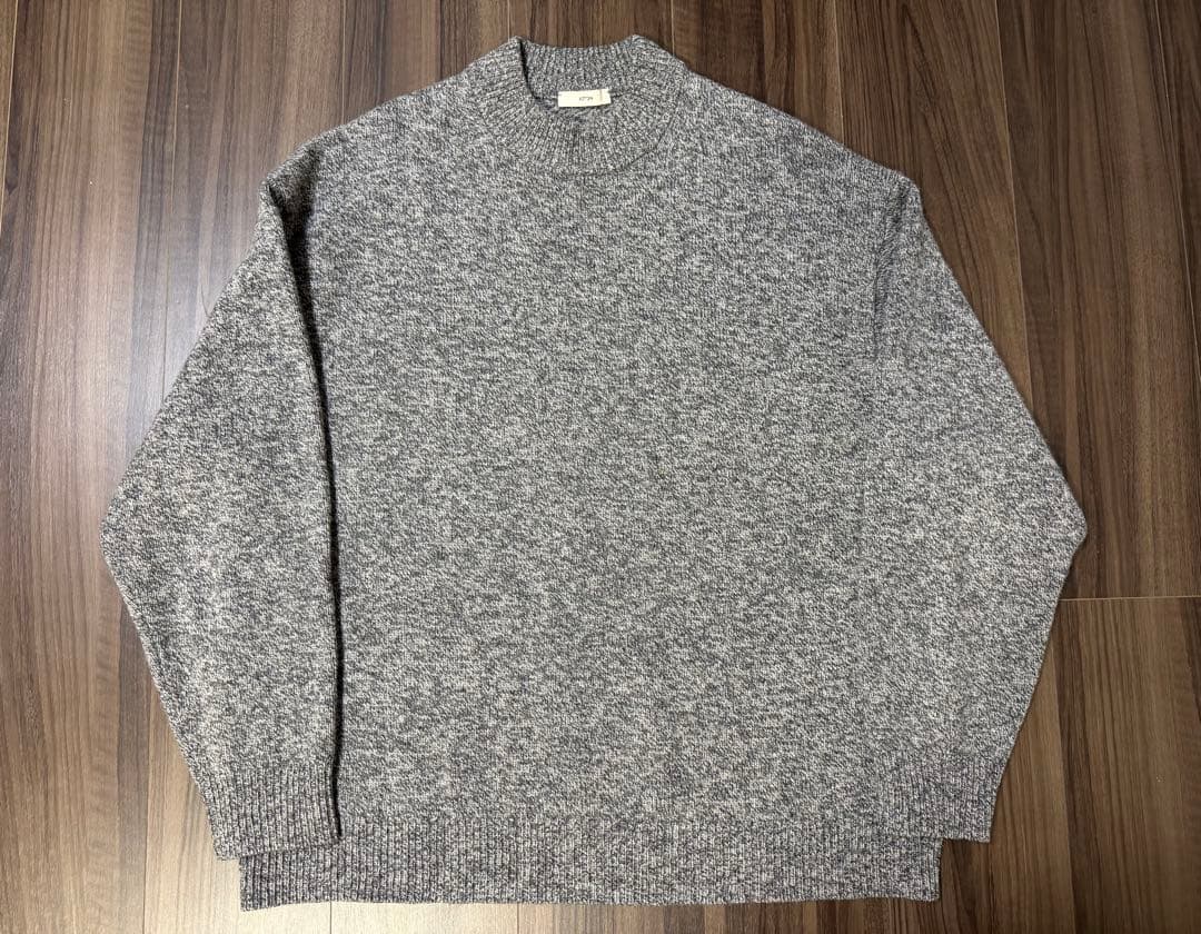 トップス ATON Wool Mouline Mockneck Sweater 04 ATON」WOOL MOULINE MOCKNECK SWEATER | ANOTHER LOUNGE