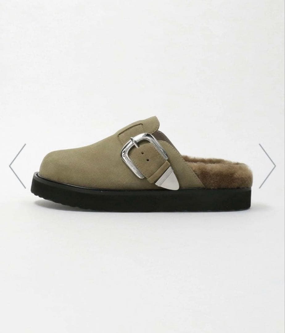 本日限定価格 未使用に近い MOHI スエードビックベルト ボストンサンダル38