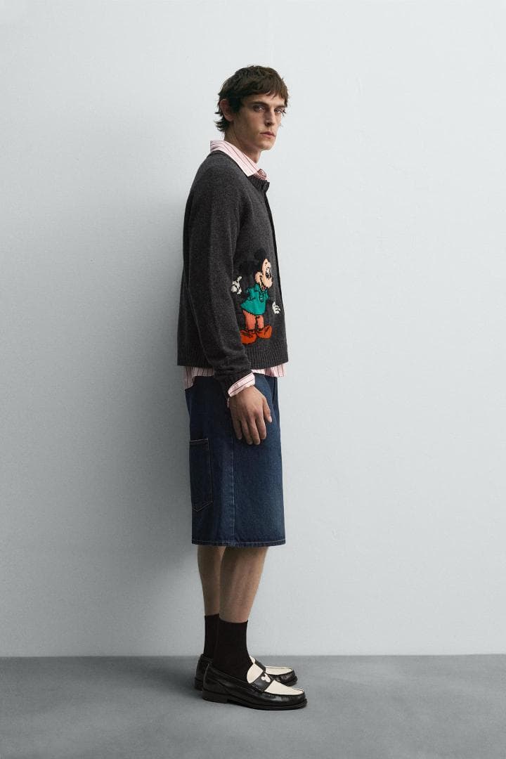 ZARA ミッキーマウス ウールカーディガン Disney - メルカリ