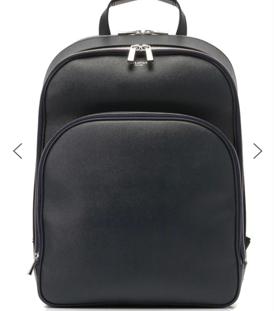 SERAPIAN ダブルジップバックパック 美品 メンズ手作り革製バックパック