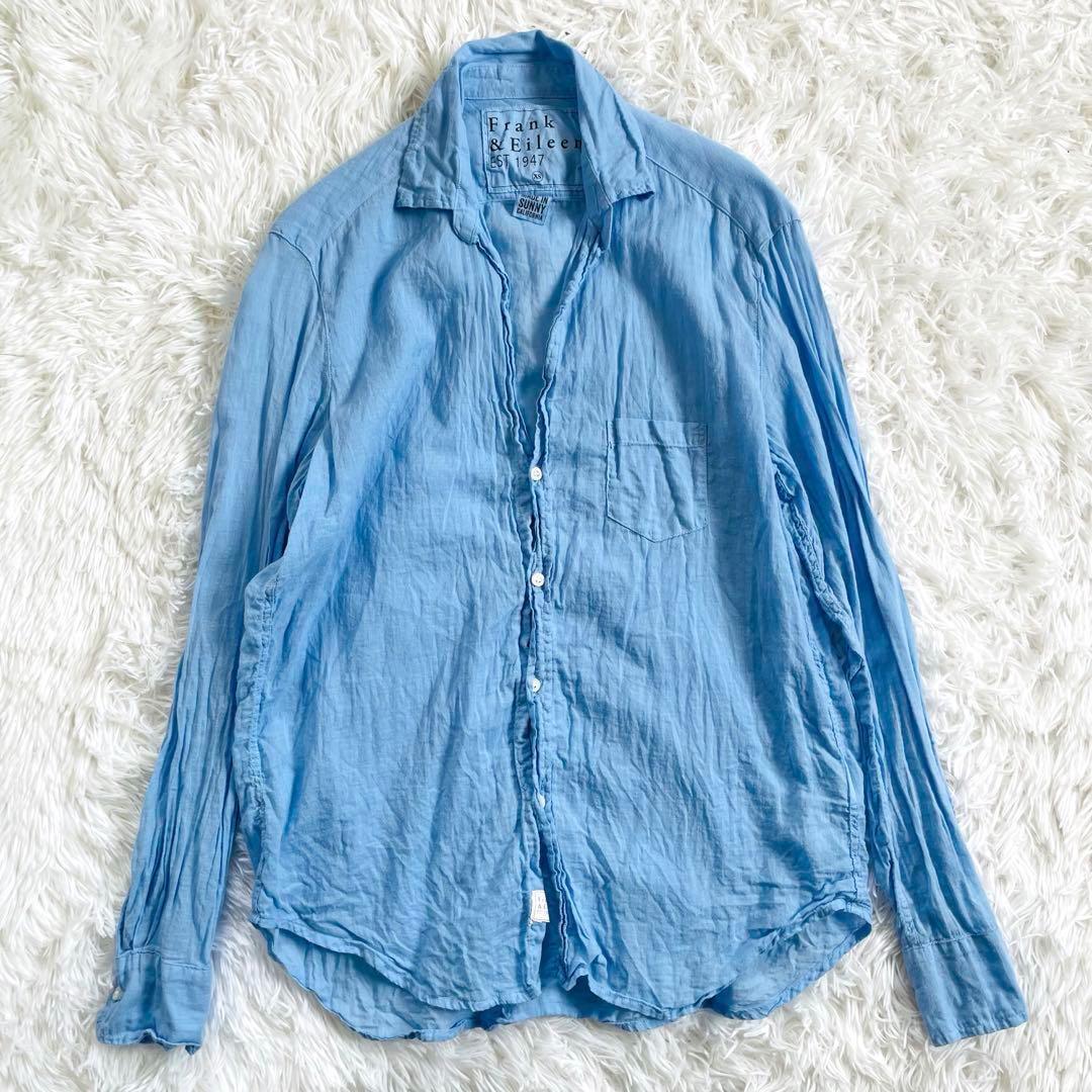 フランクアンドアイリーン スキッパーシャツ ブルー XS - メルカリ