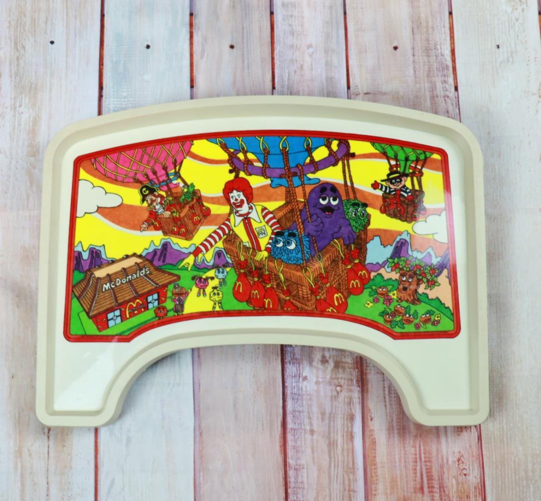 【ヴィンテージ 】美品 1986年マクドナルドハイチェアトレイ　レア！ Vintage McDonald's Store Kids High Chair (M049) - 2000toys Antique