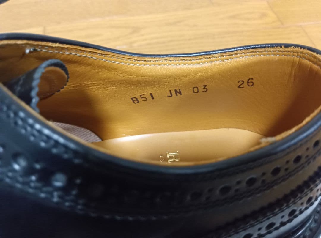 REGAL 26 3E ウィングチップ 黒 幅広 JN03 おかめ飾り リーガル - メルカリ