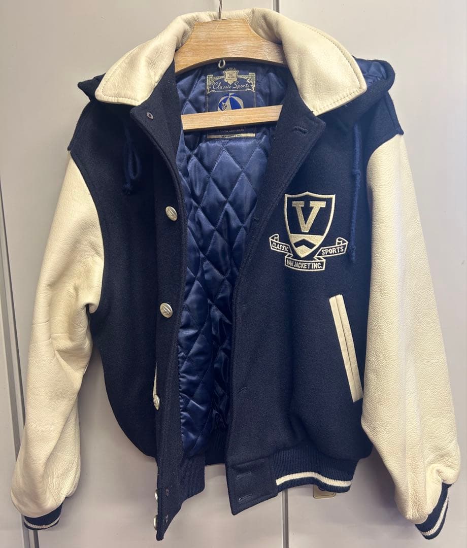 希少VAN JACKET ヴァンジャケット クラシックスポーツスタジャンフード付