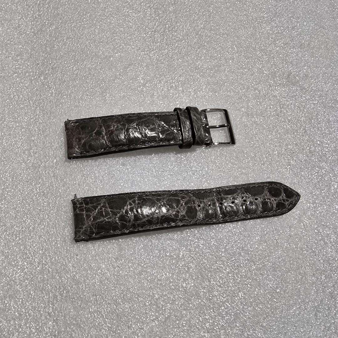 カミーユフォルネ 時計 ベルト カイマンクロコダイル グレー 20mm