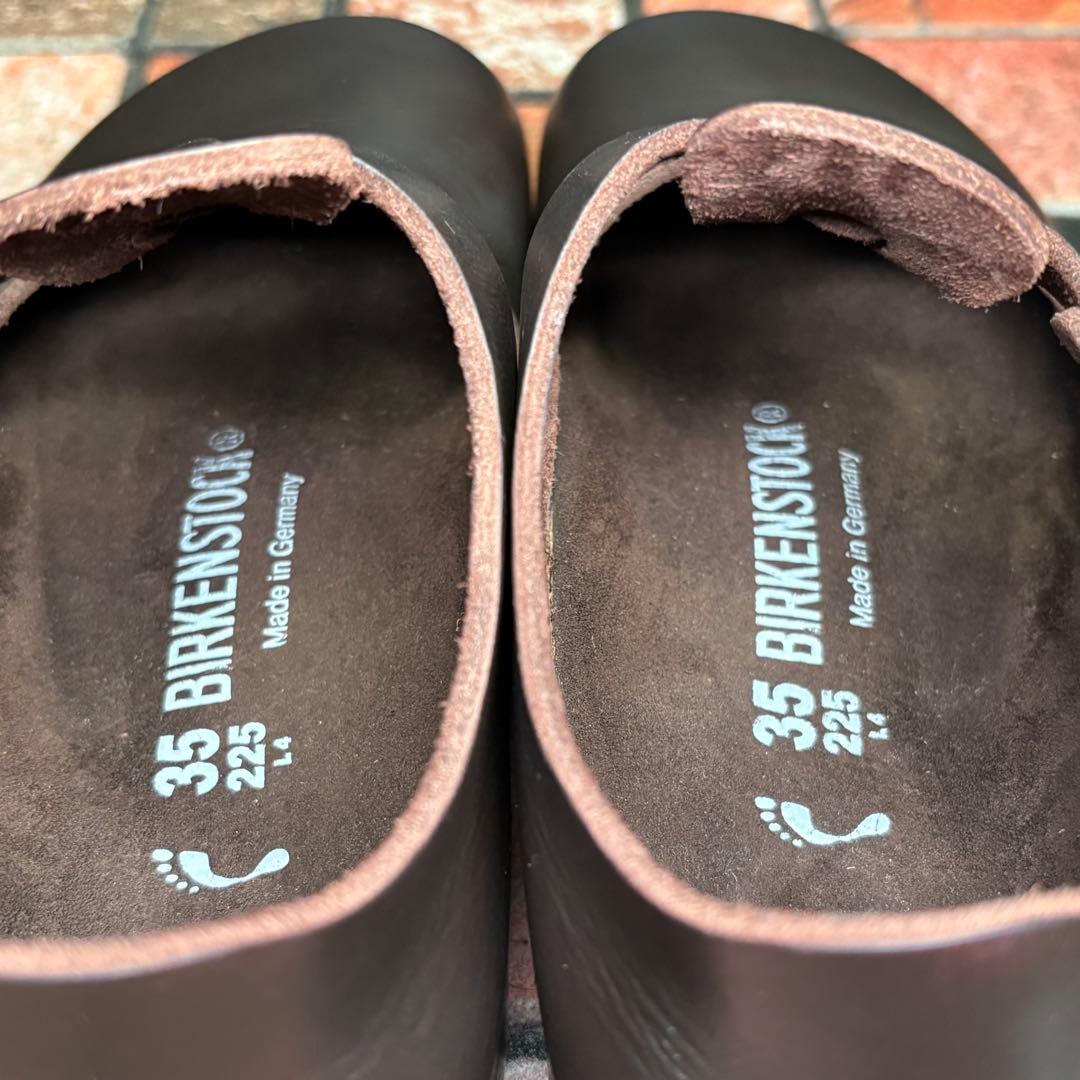極美品　ビルケンシュトック　サンダル　22.5cm サボ　Tストラップ　ブラウン