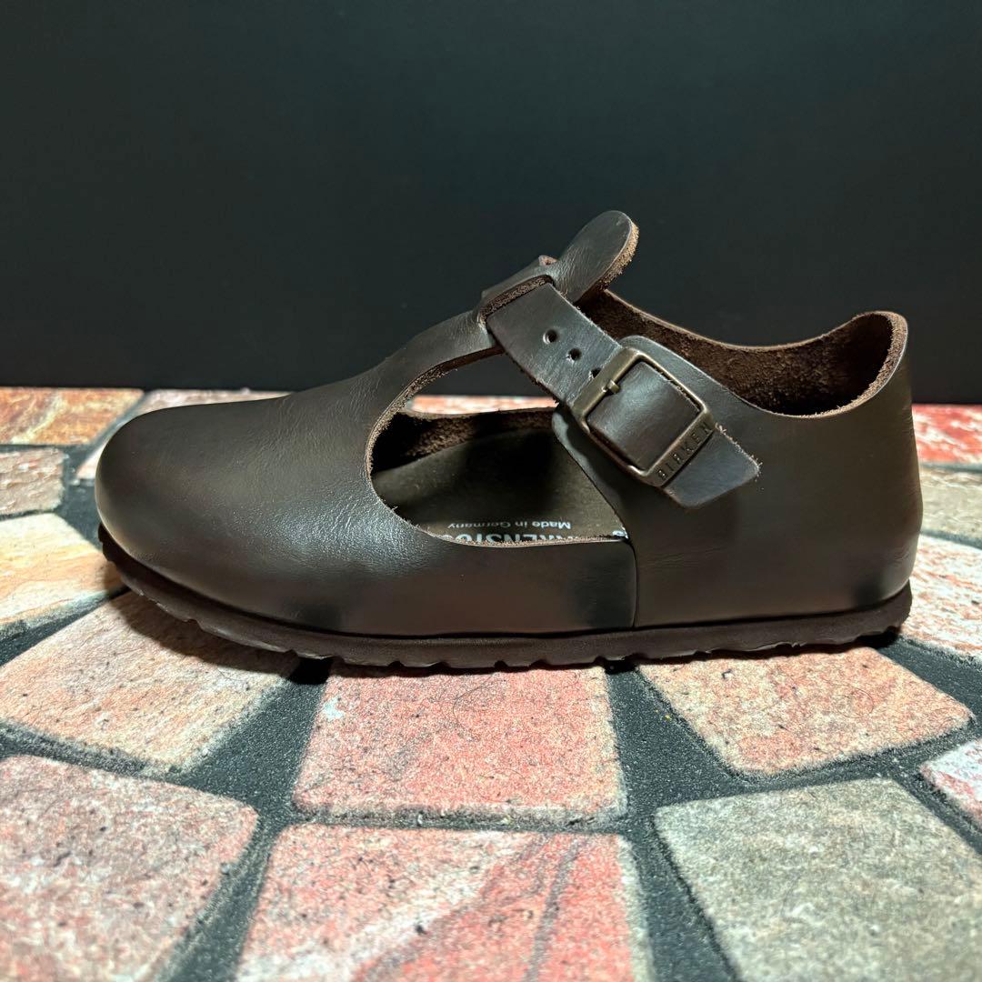 極美品　ビルケンシュトック　サンダル　22.5cm サボ　Tストラップ　ブラウン