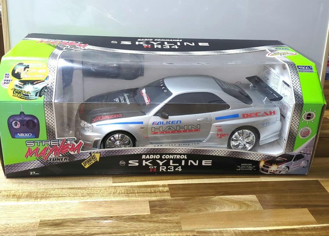 NIKKO 日産スカイラインGT-R R34 ラジコン 動作OK ニッコー NIKKO 1/10 スカイライン R34 GTR ラジコン - メルカリ