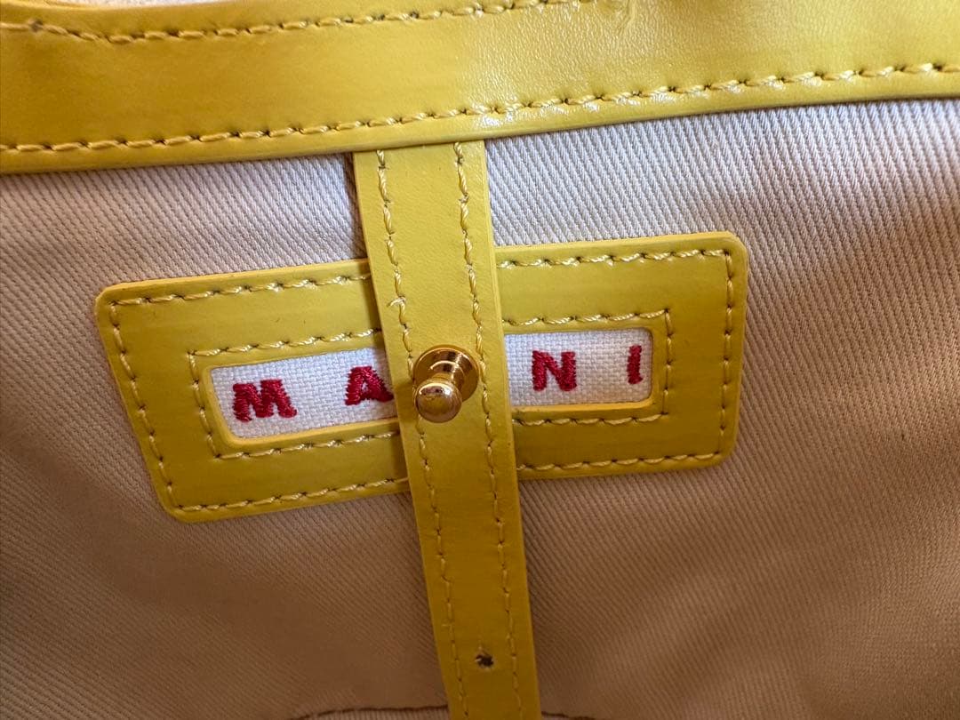 林檎様専用⭐︎ストロー レザー バッグ マルニ ショルダーバッグ カゴ