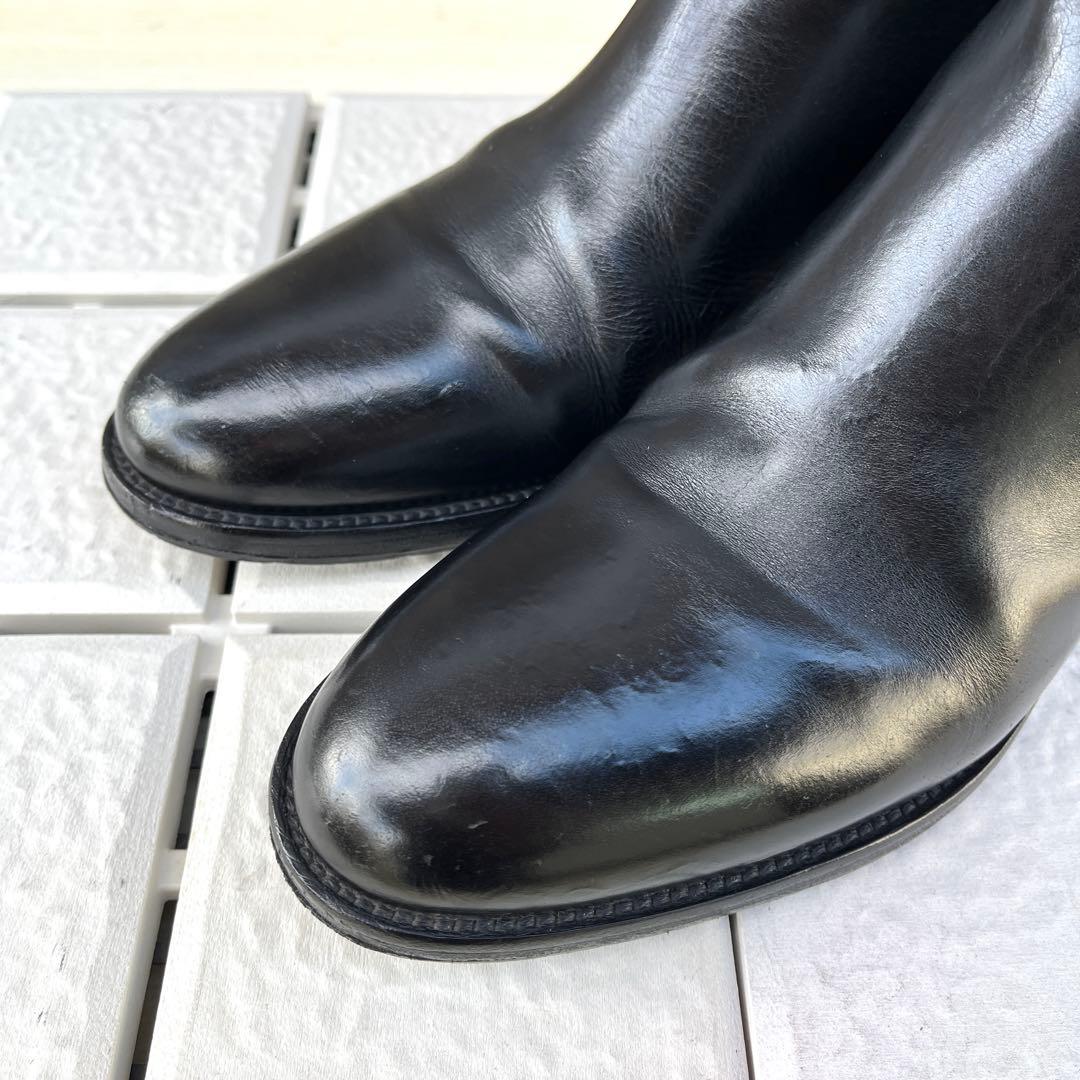 37 SARTORE ショートブーツ ブーティ 黒 レザー ファスナー 24 - メルカリ