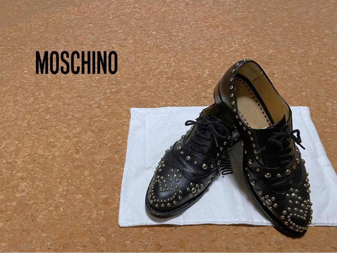 MOSCHINO ハート スタッズ レザー シューズ / モスキーノ MOSCHINO ハート スタッズ レザー シューズ / モスキーノ