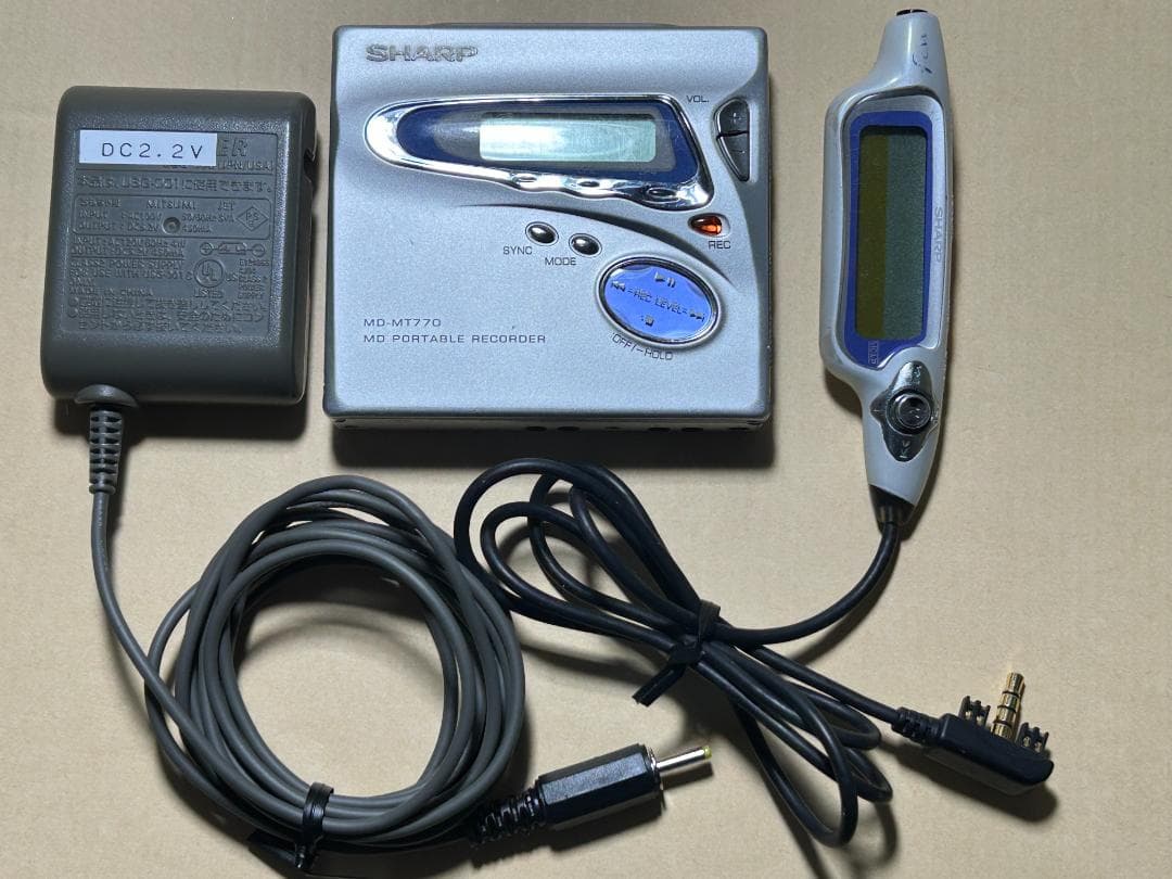 SHARP ポータブルMDレコーダー MD-MT770 中古 録音再生動作確認済
