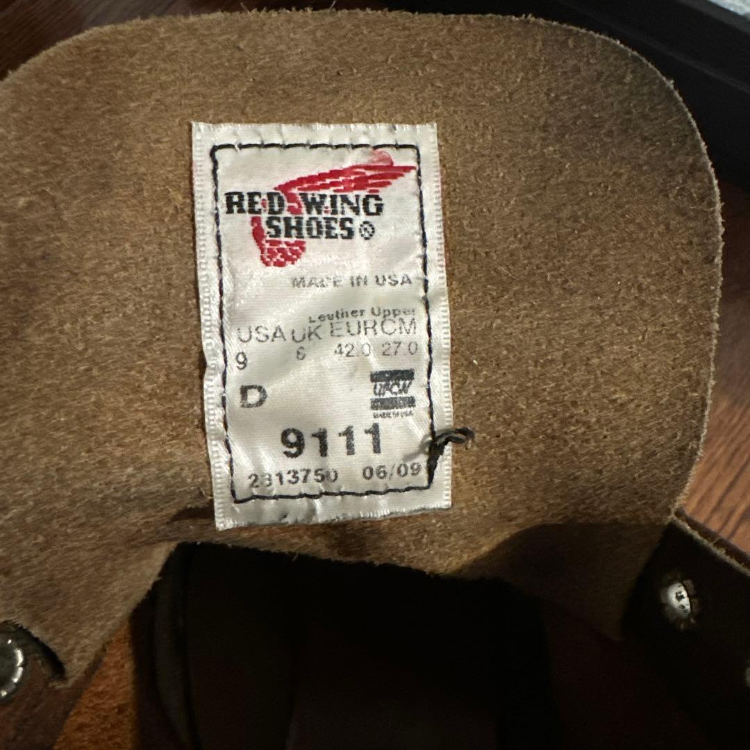 ☆09年☆羽刻印☆9111 ☆レッドウィング ☆9D ☆人気モデル - メルカリ