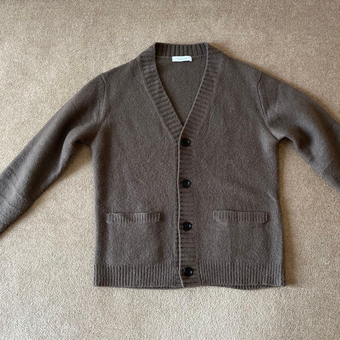 クルチアーニ カシミヤ混ニットカーディガン（48）ブラウン martinique(マルティニーク)｜FOXカシミアVネックカーディガン